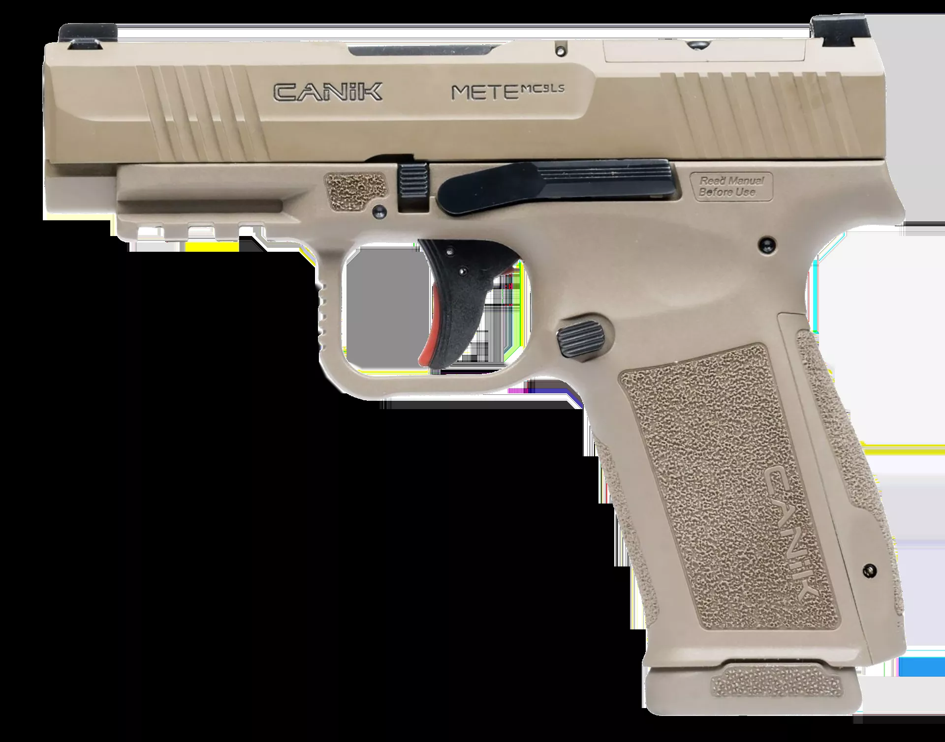 Canik Mete MC9LS *CA Comp 9mm Luger Pistol 3.63″ Desert Sand HG7885CAD-N