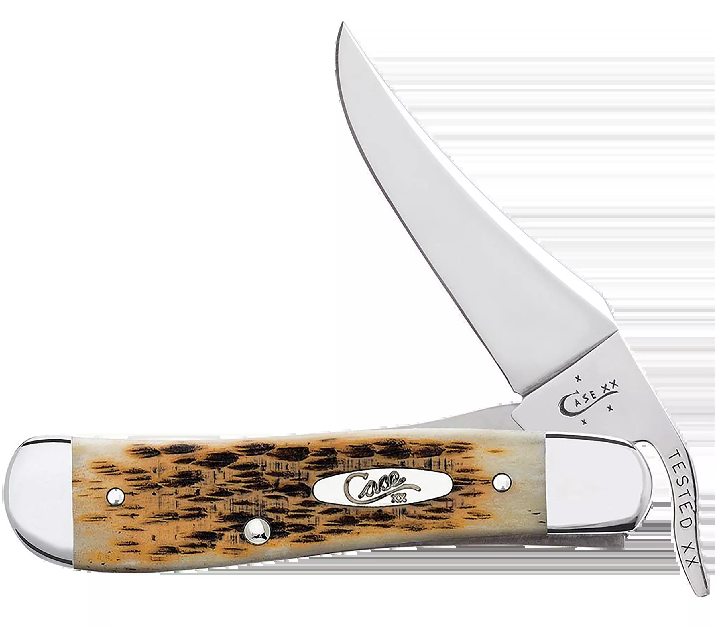 Case Russlock, Case 00260 Amber Bone Peach Seed Jig Russlock