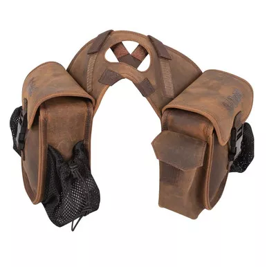 CASHEL COMPANY Horn Saddle Bag with Distressed Leather (SB-DL-HB-S)