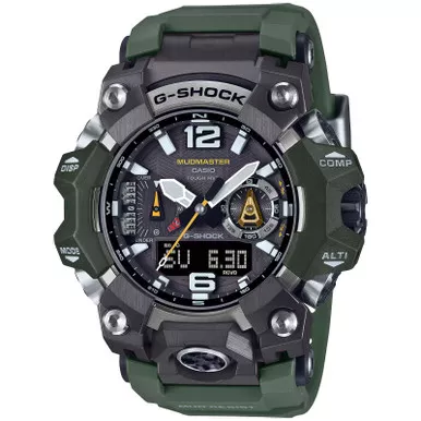 CASIO G-Shock Mudmaster Triple-Sensor Atomic Timekeeping Analog-Digital Green Watches (GWG-B1000-3ACR)