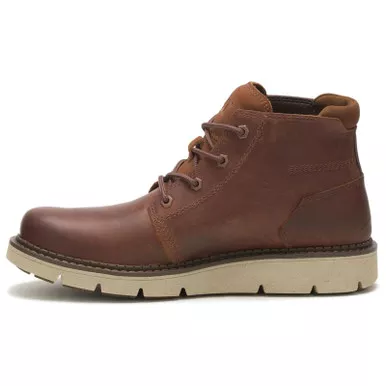 CAT Men's Covert Mid Waterproof Leather Brown Boots (P725465)