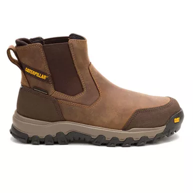 CAT Men's Threshold Rebound Chelsea Waterproof Steel Toe Bison Work Boots (P91783)