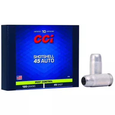 CCI 3745 Pest Control Shotshell 45ACP 120gr #9Shot 10 Per Box/20 Case
