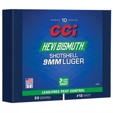 CCI 3790B Pest Control HEVI-Bismuth 9mmLuger 53gr 10 Per Box/20 Case