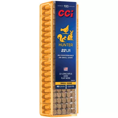 CCI 3R40LFN Hunter 22LR 40gr Lead Flat Nose 100 Per Box/50 Case