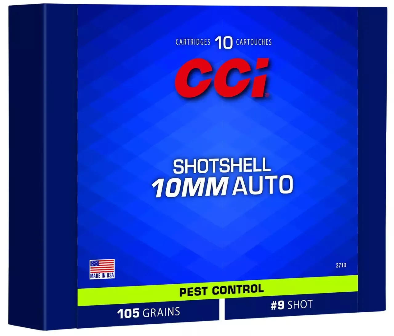 CCI Pest Control 10mm Auto Ammo 105 gr #9 Shotshell 10 Rounds 3710