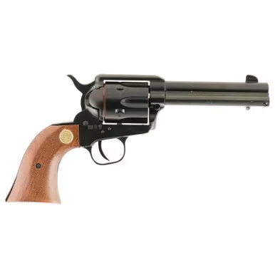 Chiappa Firearms 340053 SAA 1873 Medium Frame 22 LR 6 Shot, 4.75" Blued Steel Barrel, Blued Steel Frame, Blued Cylinder, Wood Grip, Exposed Hammer