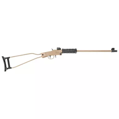 Chiappa Firearms 500255 Little Badger Full Size 22 LR, 1 Shot 16.50" Desert Sand Cerakote Steel Barrel, Desert Sand Cerakote Quad Picatinny Receiver, Desert Sand Cerakote Wire Frame Stock, Right Hand