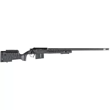 Christensen Arms 8010400500 BA Tactical Long Range 6mm Creedmoor 4+1 24" Carbon Fiber Barrel, Black Nitride Finish, Black with Gray Webbing Stock