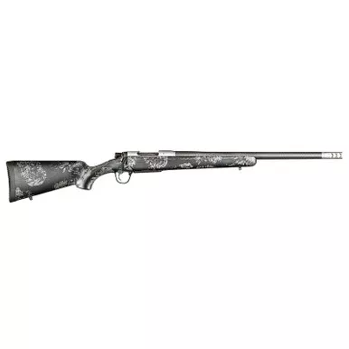 Christensen Arms 8010660000 Ridgeline FFT 375 H&H 3+1 24" Carbon Fiber Threaded Barrel, Stainless Steel Drilled & Tapped Receiver, Carbon w/Gray Accents Sporter FFT Carbon Fiber Stock