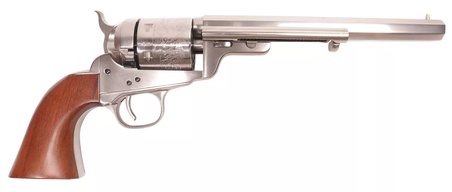 Cimarron 1851 Richard -Mason Conversion 38 Special Revolver 6 Shot 7.50″ Nickel CA925N00