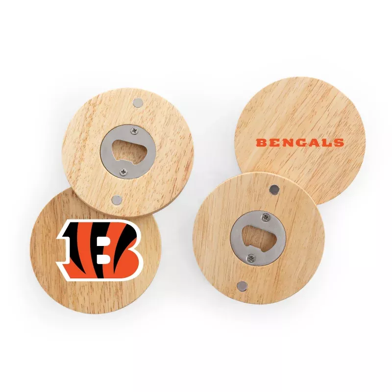 Cincinnati Bengals – Coasters with Bottle Openers Set of 4