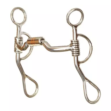 CIRCLE Y Diamond R Argentine Low Port Bit with Copper Inlay Roller (DR403)