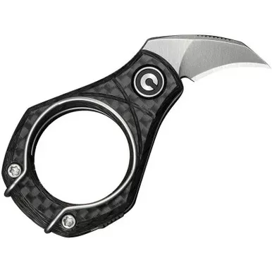 CIVIVI C23038-3 Pyrus Slip Joint Utility Folding Knife 0.65" 14C28N Plain Edge Blade, Carbon Fiber G-10 Handle