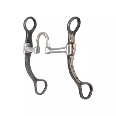 CLASSIC EQUINE Floral Scroll Tool Box Straight Shank Bit with Twisted Wire Port (TBBIT37SS34)