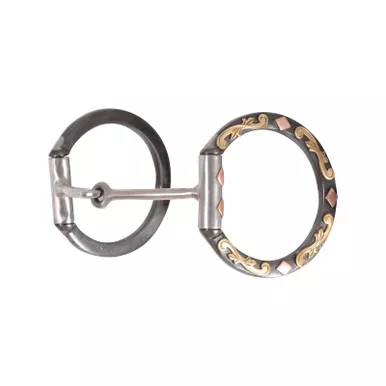 CLASSIC EQUINE Sherry Cervy Diamond D-Ring Bit With Smooth Bar (BBIT3DDR25SS)