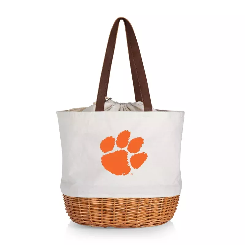 Clemson Tigers – Coronado Canvas and Willow Basket Tote
