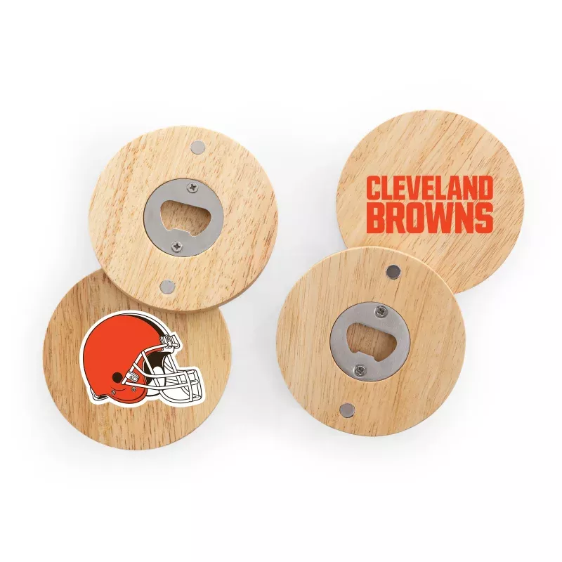 Cleveland Browns – Coasters with Bottle Openers Set of 4