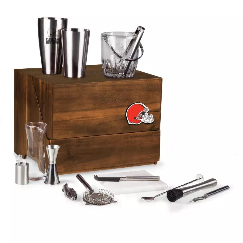 Cleveland Browns – Madison Acacia Tabletop Bar Set