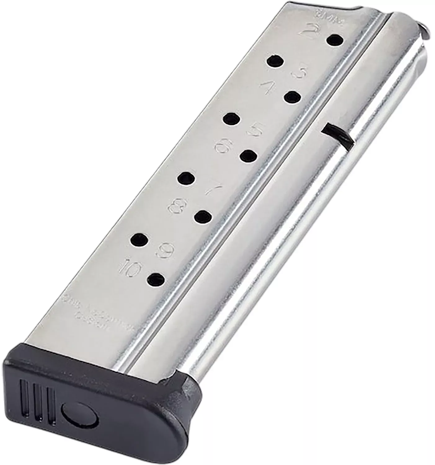 CMC Products Range Pro 9mm 10 Round Magazine Fits 1911 FS Stainless/Black Fluoropolymer MRP9FS10