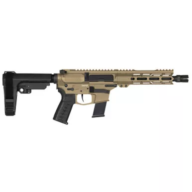 CMMG 10A570FCT Banshee MK10 10mm Auto 15+1 8" Black Nitride Threaded Barrel, M-LOK Handguards, Coyote Tan Cerakote Aluminum Picatinny Rail Receiver, Black CMMG Zeroed Grips, Glock Compatible