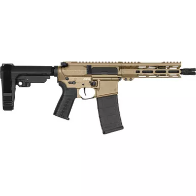 CMMG 30AF20ACT Banshee Mk4 300 Blackout 30+1 8" Black Nitride Threaded Barrel, M-LOK Handguard, Coyote Tan Cerakote Aluminum Receiver w/Picatinny Rail, Black Polymer CMMG RipBrace, CMMG Zeroed Grip