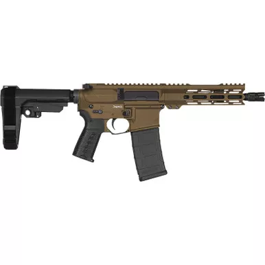 CMMG 30AF20AMB Banshee MK4 300 Blackout 30+1 8" Black Nitride Medium Taper Threaded Barrel, EML 7" M-LOK Handguards, Midnight Bronze Cerakote Aluminum Picatinny Rail Receiver, CMMG Zeroed Grips