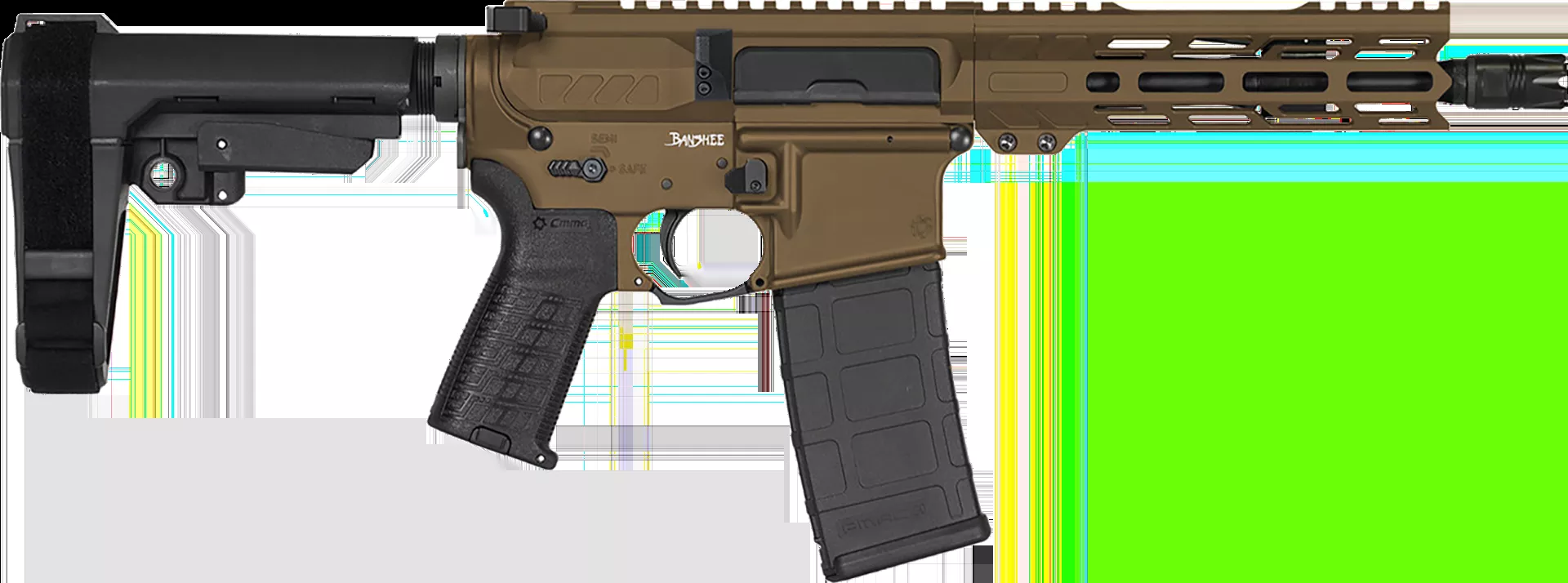 CMMG Banshee MK4 300 Blackout Tactical Pistol 8″ Midnight Bronze 30AF20AMB