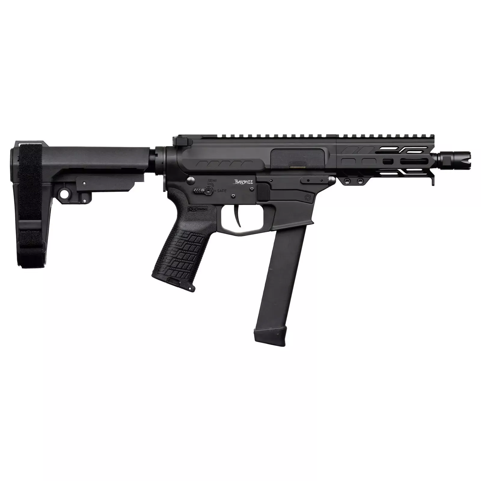 CMMG Banshee MKGS 9MM AR Pistol 5″ Black 99A290F-AB