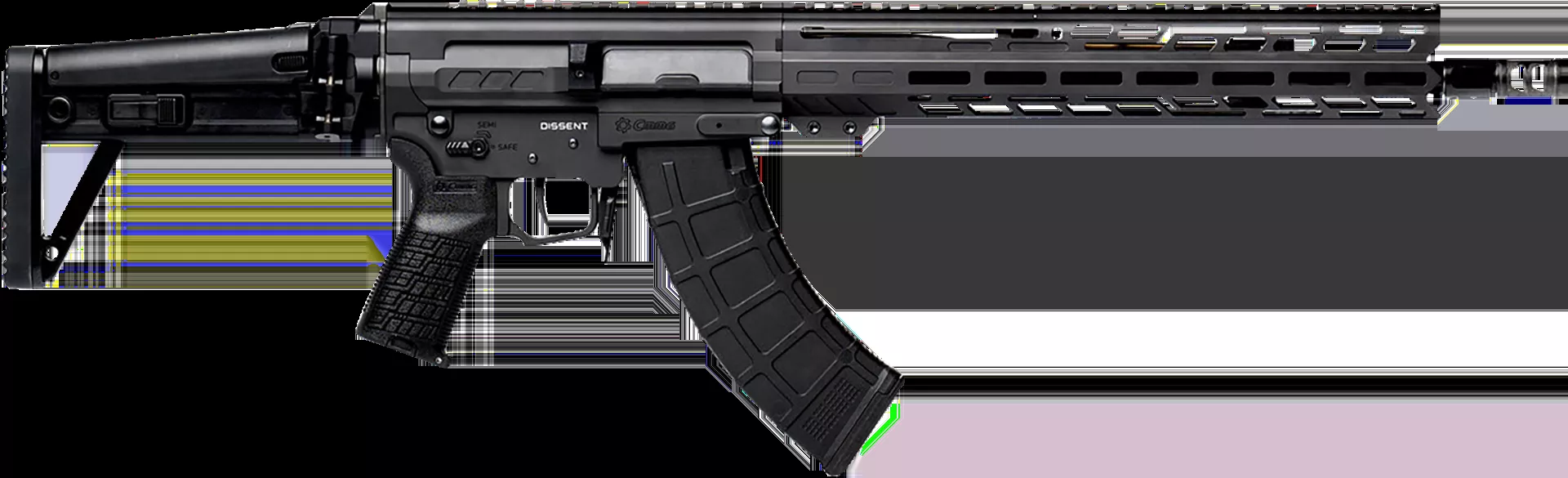 CMMG Dissent MK47 7.62x39mm 30+1 (2) 14.30″ P&W, Black Armor, Side Charging Handle Rec, 13.50″ M-Lok Handguard