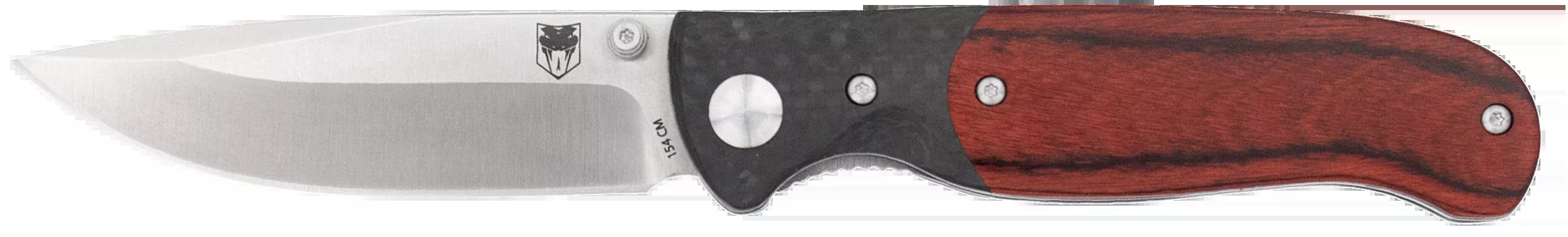 Cobratec Baron Folder 3.25" - Pakkawood/carbon Fiber/ss