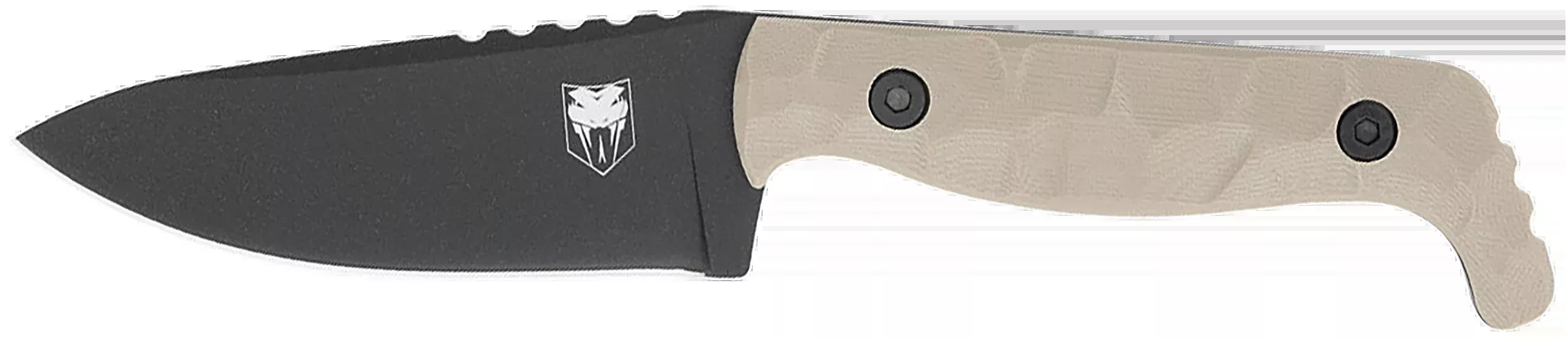 Cobratec Kingpin 4" Fixed Bld - Tan D2 Steel W/kydex Sheath