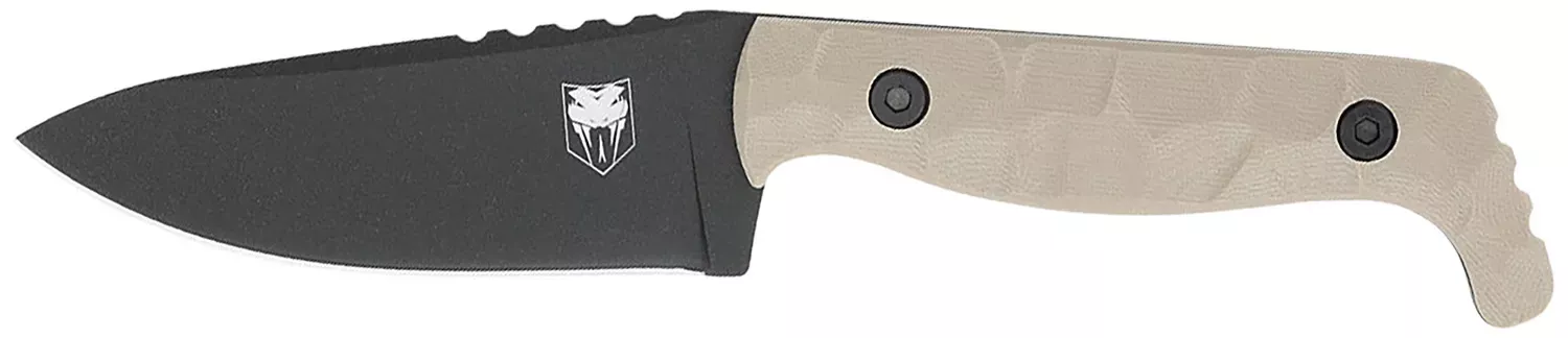CobraTec KingPin EDC Fixed Blade Knife 4" D2 G10 Tan CTKPTAN