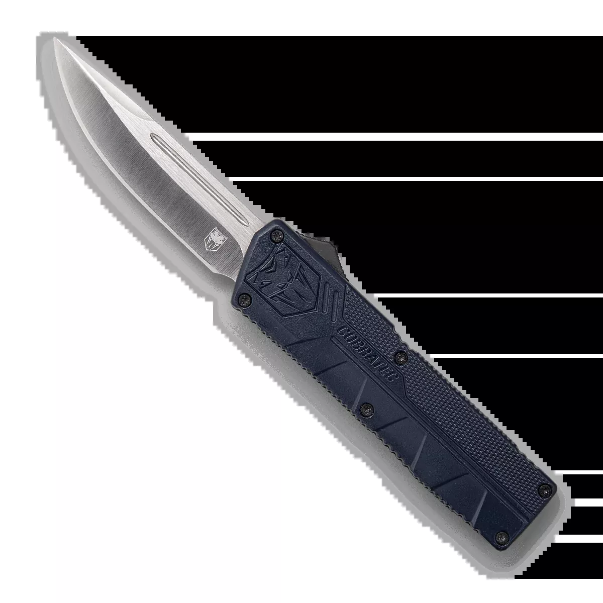 CobraTec Lightweight OTF Knife – 3.25" D2 Blade, NYPD Blue