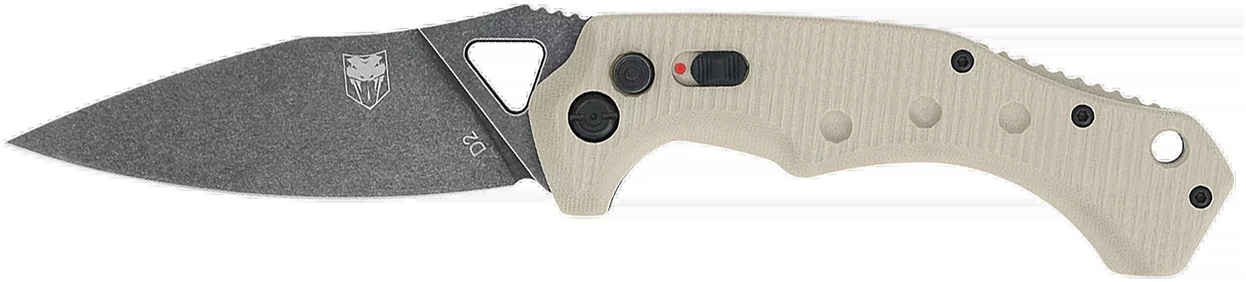 Cobratec Ryker Auto Folder - 3.75" Tan/black Stnwsh D2 Bld
