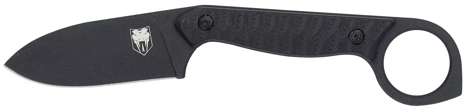 CobraTec Wolfteeth Fixed DP Knife 2.75" Sandvik 14C28N SS G10 Black CTWLTBLK