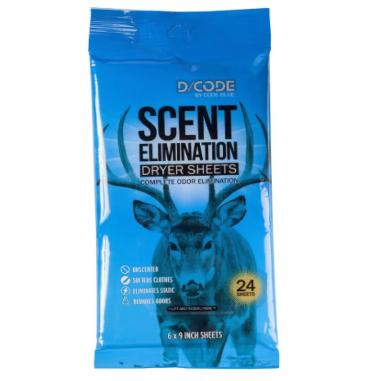 Code Blue D/Code Scent Elimination Dryer Sheets