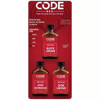 Code Red OA1326 Triple Buck-N-Does Scent Combo, Red, 3 Pack