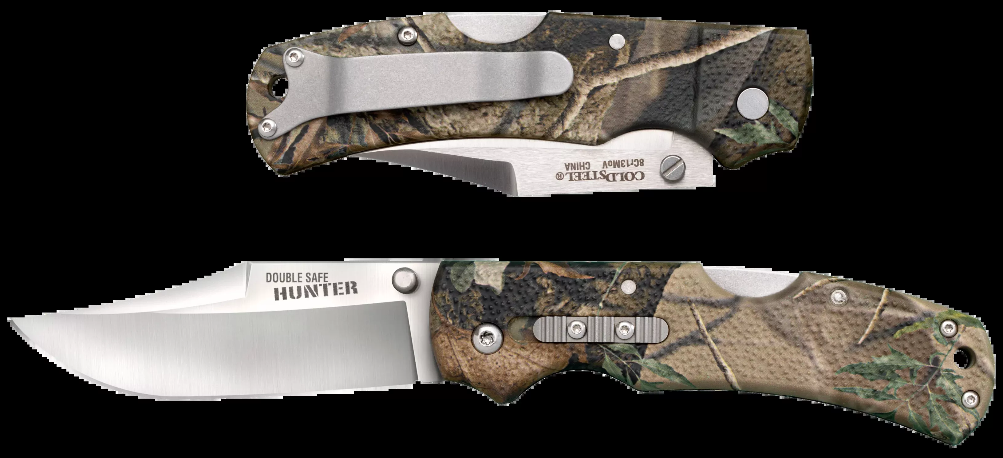 Cold Steel Double Safe, Cold Cs-23je Double Safe Hunter Camo 3.5"