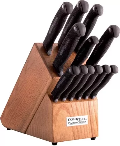 Cold Steel Kitchen Classics – Set W/ Wood Block 12 Knives