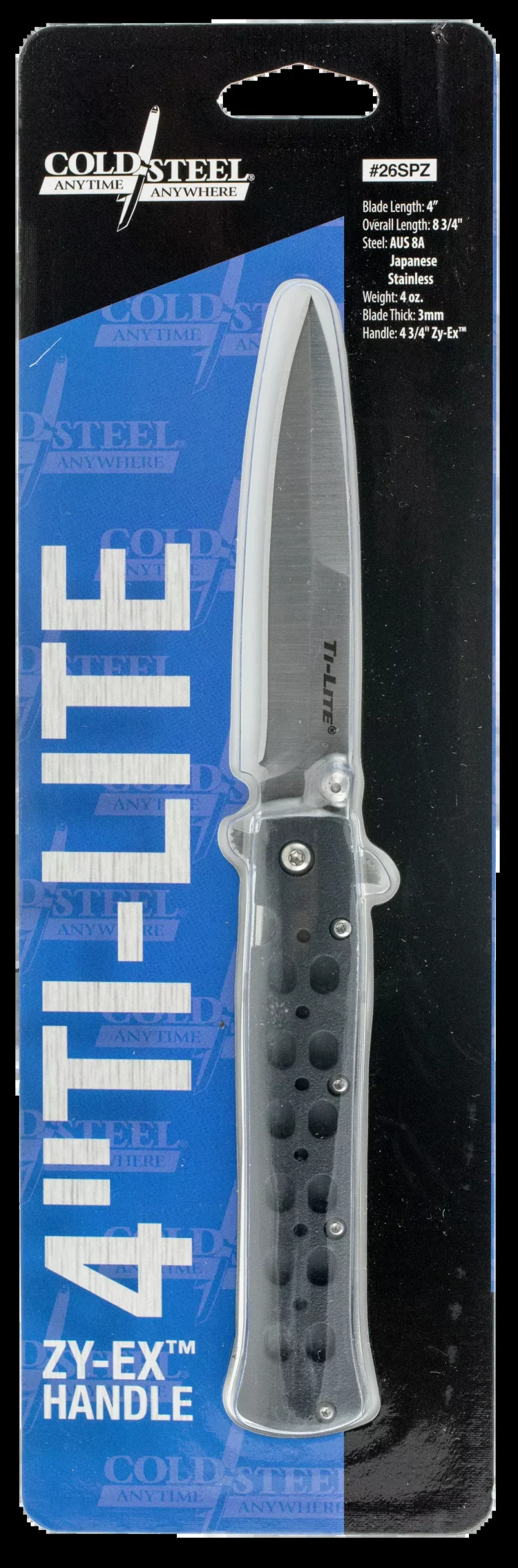 Cold Steel Ti-lite 4 In. Folding Knife Black