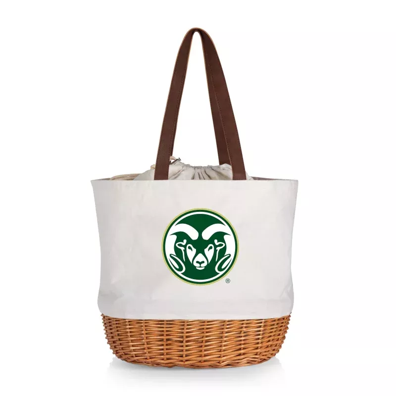 Colorado State Rams – Coronado Canvas and Willow Basket Tote