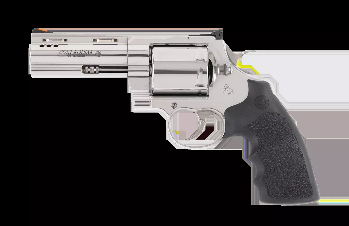 Colt Kodiak .44Mag Revolver 4.25″ 6Rd Stainless Steel Red Ramp Front/Adjustable Rear Sight Overmolded Black Grips DA/SA KODIAKSP4RTS