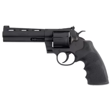 Colt Mfg PYTHONBM5RNS Python 357 Mag/38 Special 6 Shot 5" Matte Blued Vent Rib Carbon Steel Barrel, Cylinder & Frame, Black Rubber Grip, Exposed Hammer