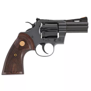 Colt Mfg PYTHONBP3WTS Python 357 Mag/38 Special 6 Shot 3" Blued Carbon Steel Vent Rib Barrel, Cylinder & Frame, Wood Grip, Exposed Hammer