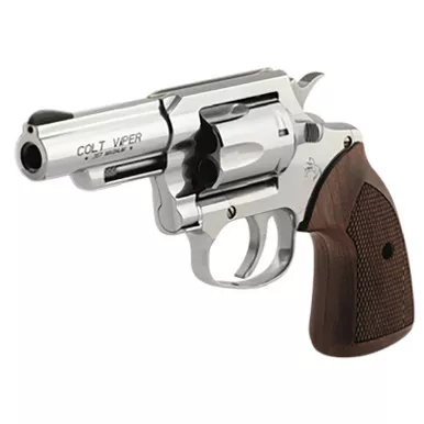 Colt Mfg VIPERSP3WRR Viper 357 Mag/38 Special 6rd 3" 1/2 Lug Stainless Steel Barrel, Stainless Steel Cylinder & Frame, American Walnut Grip, Exposed Hammer