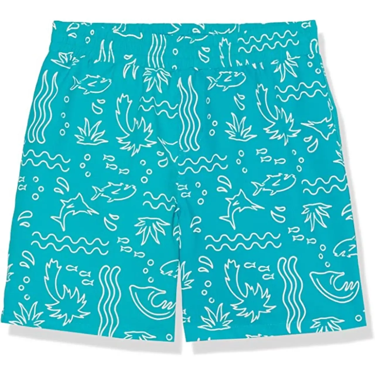 Columbia Boys' PFG Super Backcast Shorts-Ocean Teal Marlin Shores