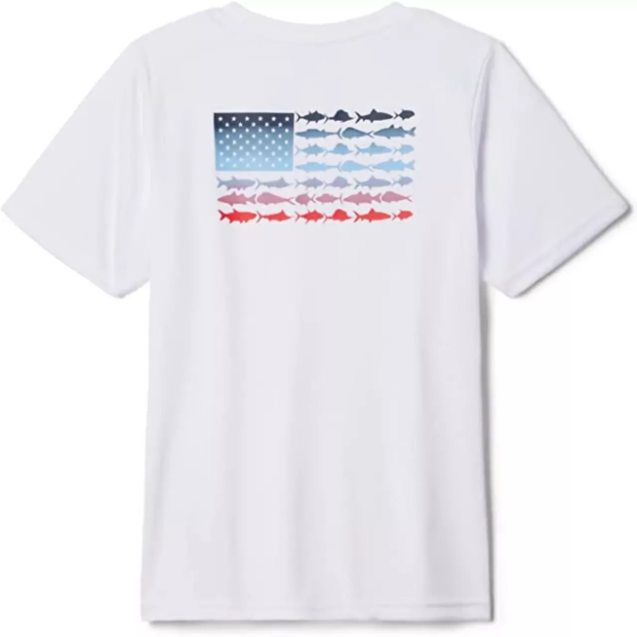 Columbia Boys' PFG Terminal Tackle Fish Flag T-Shirt-White