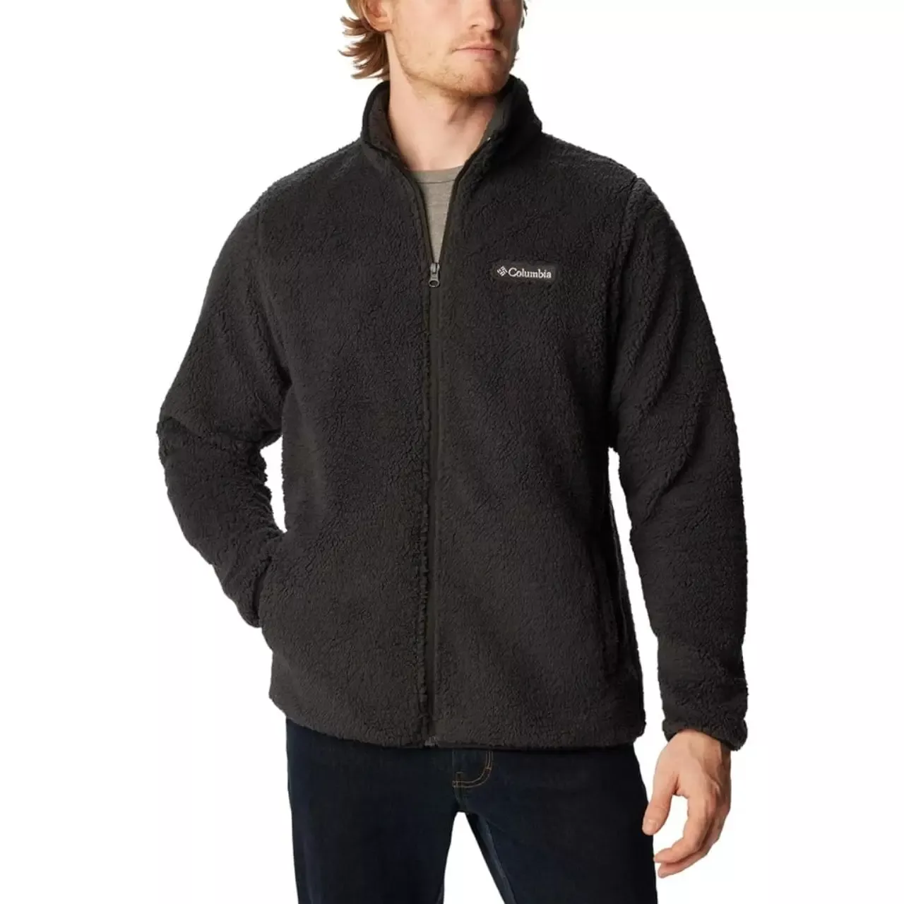 Columbia Men's Rugged Ridge III Full Zip Sherpa Fleece - Black