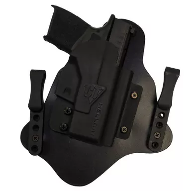 Comp-Tac C231RU120RBSN Spartan™ IWB Leather/Kydex Hybrid Holster for Ruger SR9 Compact, Right Hand
